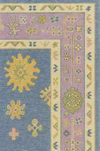 Tapis noué à la main, tapis persan turc noué, tapis Oushak, tapis coloré, tapis de salon, tapis brodé - Product Image 5