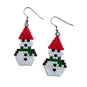 ต่างหูลูกปัดปักงานฝีมือดีไซน์เทศกาลทำมือต่างหูแฟชั่นแบบห้อยออกแบบโลโก้ได้ตามต้องการสำหรับวันหยุด - Product Image 1