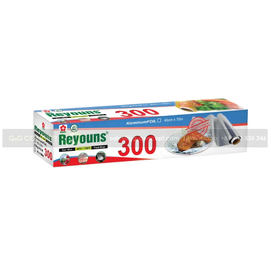 Reyouns Food Wrap Aluminum Foil Environmental Protection and Insulation Good Easy to Use, Indispensable Product in Every Kitchen