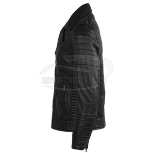 Chaqueta de Cuero para Hombre, Estilo Casual de Invierno 2024, Resistente al Viento, con Cierre Frontal, Cuello Alto, Piel de Vaca de Alta Calidad, Personalizable, el Mejor Producto - Product Image 5