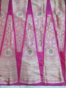 Tela de seda brocada de primera calidad para bufandas de saris Kurtis-Vestido de saris brocados impresos tradicionales-Proveedor textil al por mayor - Product Image 6