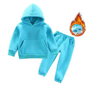 Survêtements d'hiver respirants et légers pour bébés garçons, à capuche, couleur unie, de haute qualité, style jogging - Product Image 1