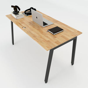 SFAT001 Aton <b>Simple</b> Computer <b>Desk</b> Single-Use Durable Rubberwood with Iron Frame Practical and Stylish Design - Product Image 5