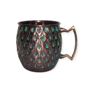 Tazas de Acero Inoxidable con Textura Martillada, Acabado Pulido Brillante Plateado, Artículos de Cocina y Bebidas, Diseño Moderno - Product Image 2