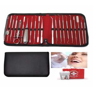 Kit de collège dentaire professionnel 20 pièces ensemble d'instruments chirurgicaux manuels en acier inoxydable réutilisables poignée ergonomique certifiée CE - Product Image 4