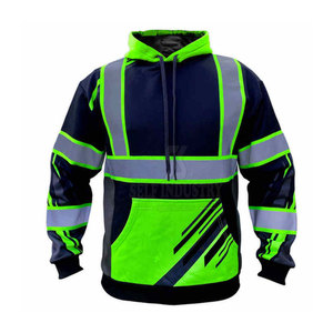Nouvelle arrivée Sweats à capuche haute visibilité légers de haute qualité, vêtements de sécurité imperméables de couleur unie avec logo personnalisable - Product Image 1