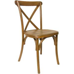 Juego de 4 sillas de comedor de granja, respaldo cruzado de resina, imitación texturizada para cocina, boda, sala de estar de resina para PC, uso en restaurante - Product Image 6