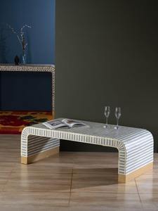 โต๊ะกาแฟฝังกระดูกพรีเมียม งานแฮนด์เมดโดยช่างฝีมือ สำหรับห้องนั่งเล่นและเฟอร์นิเจอร์บ้านที่หรูหรา ราคาขายส่ง - Product Image 2