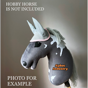 Velo de mosca de caballo hecho a mano personalizado estilo capó Red de oreja para caballos cubierta de mosca de calidad premium - Product Image 6