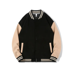 High Quality Custom Coated Satin Polyester Men's Bomber <b>Jacket</b> Plus Size Stand Collar Front Logo Placement OEM Custom Service - Product Image 4