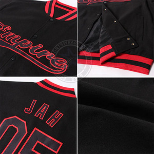 Fabricant OEM Logo personnalisé Veste Letterman Varsity pour hommes Laine et tissu avec manches en cuir brodé chenille - Product Image 5