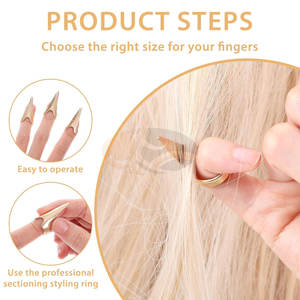 Pro <b>Hair</b> Parting Sectioning Rings Stainless Steel Pliers Quick <b>Braiding</b> <b>Tool</b> Styling Installation Human <b>Hair</b> Extensions - Product Image 4