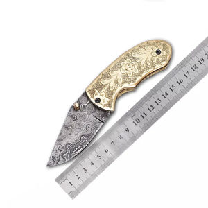 2024 nouveauté Camping en plein air survie couteau de poche pliant bricolage 3 ans garantie bouton poussoir acier personnalisé couleur poignées - Product Image 1