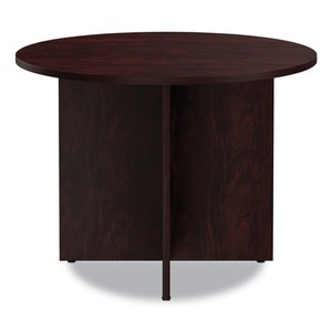 Alera ALEVA7142MY Valencia 42 Pulgadas X 29.5 Pulgadas Mesa de Conferencia Redonda con Patas de Caoba - Product Image 2