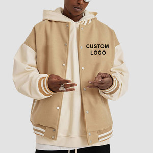 Haute qualité laine Chenille broderie université hommes vestes personnalisé Baseball Hip Hop Style cuir manches manteau pour l'hiver - Product Image 4