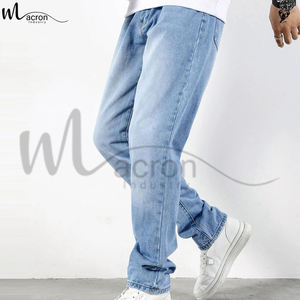 กางเกงยีนส์เอวสูงปานกลางระบายอากาศสำหรับผู้ใหญ่กางเกงลำลองทรงตรงแฟชั่นใหม่ออกแบบได้ตามต้องการ - Product Image 3