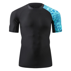 Haute qualité adulte Rash Guard chemise de sport personnalisé une épaule panneau imprimé élégant extensible Rash Guards sur des prix très bon marché - Product Image 1