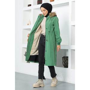 Chaqueta con Capucha y Cierre de Cremallera, Prenda Exterior Elegante - Product Image 6