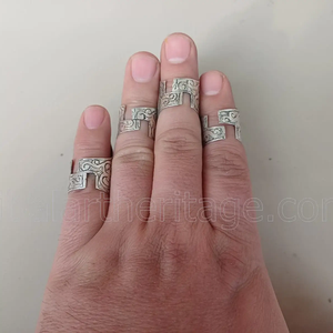 Anillos de plata alemanes Kuchi de calidad superior Diseño tribal colorido Joyería de Venta caliente - Product Image 4