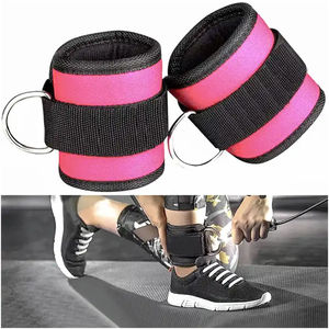 Good Quality Custom Logo Neoprene Ankle Straps with D-Ring Gym Workout <b>Fitn</b> Accories Adjustable for Sports Protection OEM - Product Image 4