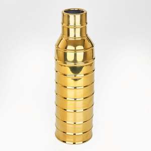 Elegant Handcrafted Brass Metal <b>Vase</b> Classic Vintage Tabletop Living Room Flower <b>Vase</b> Featuring Iron Brass Glass Aluminium - Product Image 5
