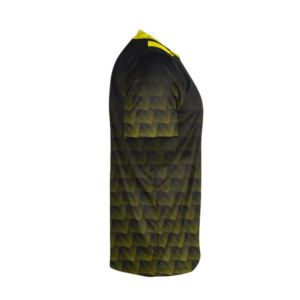 Conjunto de camiseta y pantalones cortos de fútbol de secado rápido personalizado unisex nuevo uniforme de sublimación de media manga transpirable con diseño de rayas - Product Image 5