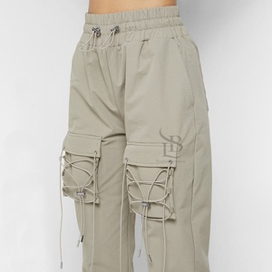 กางเกงคาร์โก้ผู้หญิงกางเกงผจญภัยแฟชั่นใส่สบายและมีกระเป๋ากว้างขวางสำหรับใช้ในชีวิตประจำวันกางเกงกลางแจ้งแบบลำลอง - Product Image 5