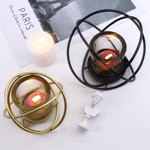 Porte-bougie en fil métallique, support de bougie décoratif moderne, élégant accent d'intérieur pour un éclairage doux et chaleureux, décoration intérieure - Product Image 3