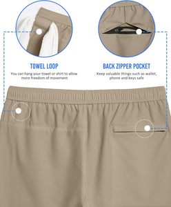 Custom Athletic Mesh <b>Shorts</b> <b>with</b> Compression Liner <b>Phone</b> <b>Pocket</b> Sporty Style for Workout Sports Fitness Gym Running Jogging - Product Image 4