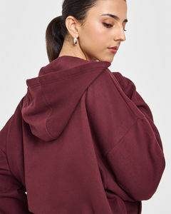 Sudadera con Capucha de Peso Medio para Mujer, de Madera de Palisandro, de Alta Demanda, Antiarrugas y Transpirable, Sudadera con Capucha Lisa para Gimnasio, con Cierre - Product Image 6
