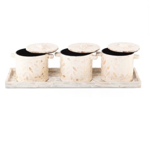 Recipiente Multifuncional de Madera con Incrustaciones de Hueso, Organizador de Especias Portátil, Contenedor de Almacenamiento, Tarro Duradero - Product Image 5