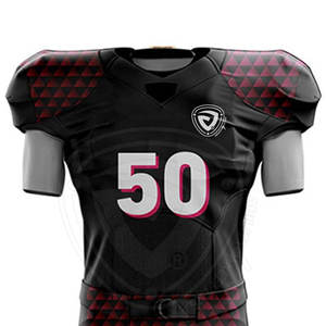 Mejor Material de fútbol americano Jersey uniforme diseño personalizable transpirable de manga corta talla grande su propio conjunto de productos - Product Image 3