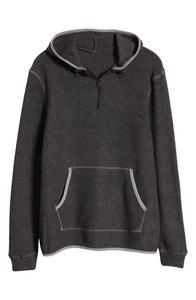 Último diseño casuales de los hombres de moda al aire libre Streetwear en blanco ligero mitad Zip Sudadera con capucha sudaderas con capucha - Product Image 5