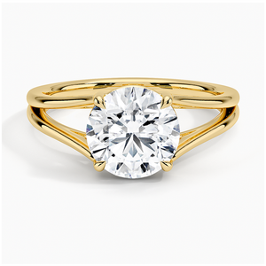 Classic Style 1ct Lab Grown Diamond Round Cut 14K Solid <b>Gold</b> Split Shank Solitaire Engagement <b>Ring</b> <b>For</b> <b>Men</b> And Women Gift - Product Image 1