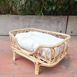 Lit pour animaux de compagnie en rotin fait à la main-lit pour chien-lit pour chat-literie pour animaux-maisons et meubles pour animaux de compagnie - Product Image 3