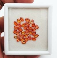 Kualitas tinggi 1-3 karat Natural Orange safir Putri Cut longgar Mineral batu permata untuk membuat perhiasan
