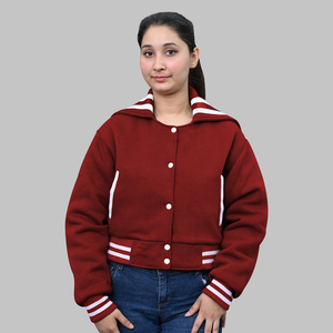 แจ็กเก็ตผ้าฟลีซสีเทาสำหรับทุกเพศเสื้อแจ็คเก็ตผ้าคอตตอนมีตัวอักษรเลตเตอร์แมนมีแขนเสื้อขายดี - Product Image 3