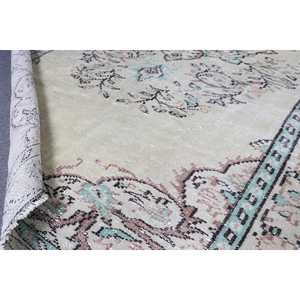 พรมวินเทจขนาด 4.4x8.3 ฟุต พรมอิคัทสีน้ำตาลตุรกี - Product Image 4