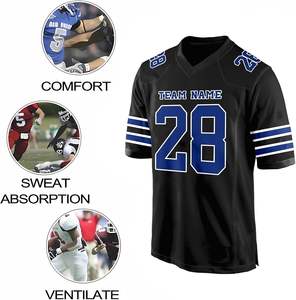 เสื้อเจอร์ซีย์ฟุตบอลอเมริกันแบบสั่งทำใส่สบายและทนทานสำหรับทีมเยาวชนและผู้ใหญ่พร้อมตัวเลือกการปรับแต่งได้เต็มรูปแบบ - Product Image 3