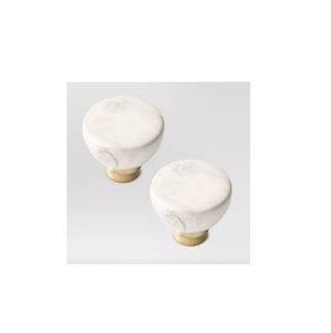 Boutons en marbre, meilleure pièce pour quincaillerie de meubles de taille moyenne pour commode et tiroir, boutons en laiton en marbre à vendre - Product Image 1