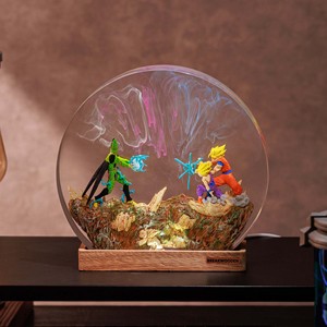 Lámpara epoxi son.go. Ku personalizada, lámpara de resina epoxi personalizada, lámpara de Arte de madera de resina, luz nocturna personalizada, regalo hecho a mano - Product Image 3