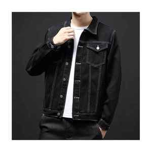 2025 Style mode personnalisé déchiré acide lavage plaine jean manteau streetwear hommes élégant vestes jean à la mode veste en jean pour hommes - Product Image 5