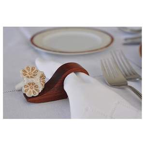 Wooden <b>Napkin</b> Rings Natural Finish Wood <b>Napkin</b> <b>Holder</b> Kitchen Dining Accessories - Product Image 5