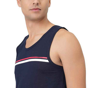 2024 nuevo diseño de alta calidad para hombre, camiseta sin mangas 100% de poliéster de secado rápido, camiseta sin mangas suave sostenible, ropa de gimnasio de Color sólido, camiseta sin mangas - Product Image 5