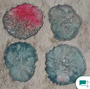 Luxury Resin Serving Tray Set with <b>Gold</b> Branch-Style Handles Rectangular Six-<b>Coaster</b> Design European Style - Product Image 2