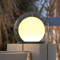 Lampe solaire LED moderne IP65 pour extérieur, lampe de pilier, lampe lune, étanche, pour jardin et aménagement paysager