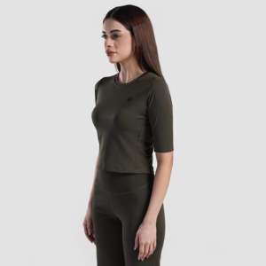 เสื้อโยคะรัดรูป Olive Sculpt สำหรับออกกำลังกาย - Product Image 3