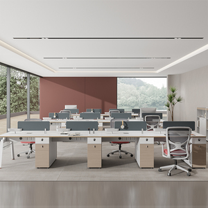 Cubículo modular de diseño moderno, Partición de personal para 2-6 personas, estación de trabajo, escritorio, muebles de oficina, partición móvil - Product Image 1