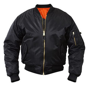 Blouson aviateur classique pour homme conçu avec une structure isolante, une texture extérieure lisse, une couverture complète des manches et un style décontracté moderne. - Product Image 1