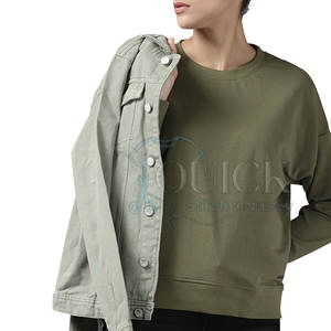 Sweatshirts surdimensionnés anti-rides respirants écologiques pour femmes avec logo sur le devant du fabricant d'usine - Product Image 4